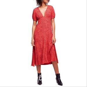 Free People Red Midi Dress